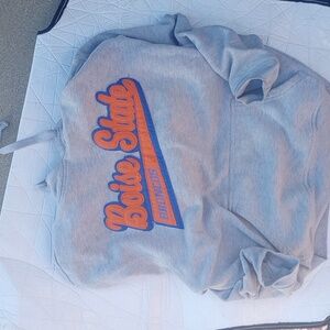 Grey hoodie. BOISE STATE